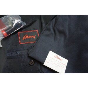 Brioni Palatino Navy Blue 100% Wool 2 Pc Suit Jacket Pants 50R BIG GUY BRAND NEW
